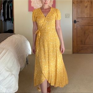 Yellow Wrap Dress